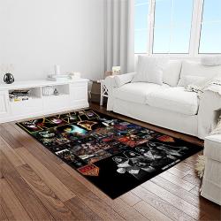 kiss rock band music retangle carpet area rug home decor best gift for fan and friends light room as22