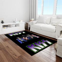 kiss rock band music retangle carpet area rug home decor best gift for fan and friends light room as25