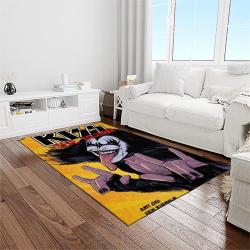 kiss rock band music retangle carpet area rug home decor best gift for fan and friends light room as28