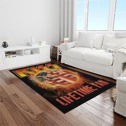 kiss rock band music retangle carpet area rug home decor best gift for fan and friends light room as31