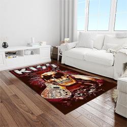 kiss rock band music retangle carpet area rug home decor best gift for fan and friends light room as32