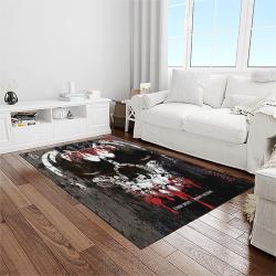 kiss rock band music retangle carpet area rug home decor best gift for fan and friends light room as33