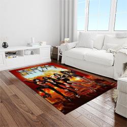 kiss rock band music retangle carpet area rug home decor best gift for fan and friends light room as34