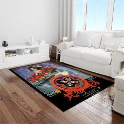 kiss rock band music retangle carpet area rug home decor best gift for fan and friends light room as36