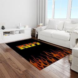 kiss rock band music retangle carpet area rug home decor best gift for fan and friends light room as4