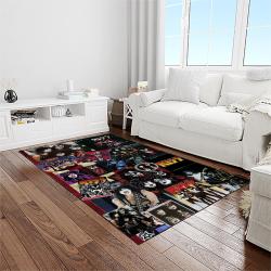 kiss rock band music retangle carpet area rug home decor best gift for fan and friends light room as41