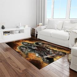 kiss rock band music retangle carpet area rug home decor best gift for fan and friends light room as44