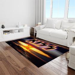 kiss rock band music retangle carpet area rug home decor best gift for fan and friends light room as48