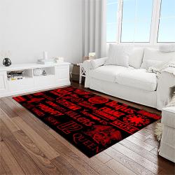 kiss rock band music retangle carpet area rug home decor best gift for fan and friends light room as49