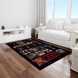 kiss rock band music retangle carpet area rug home decor best gift for fan and friends light room as58