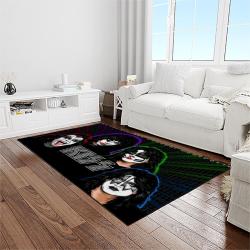 kiss rock band music retangle carpet area rug home decor best gift for fan and friends light room as61