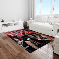 kiss rock band music retangle carpet area rug home decor best gift for fan and friends light room as62