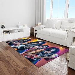 kiss rock band music retangle carpet area rug home decor best gift for fan and friends light room as66