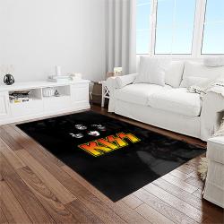 kiss rock band music retangle carpet area rug home decor best gift for fan and friends light room as67