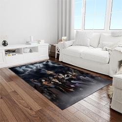 kiss rock band music retangle carpet area rug home decor best gift for fan and friends light room as69