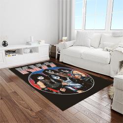 kiss rock band music retangle carpet area rug home decor best gift for fan and friends light room as7