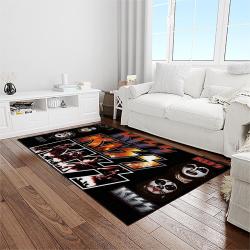 kiss rock band music retangle carpet area rug home decor best gift for fan and friends light room as73