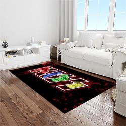 kiss rock band music retangle carpet area rug home decor best gift for fan and friends light room as78
