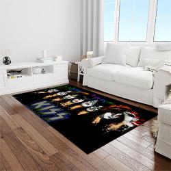 kiss rock band music retangle carpet area rug home decor best gift for fan and friends light room as81