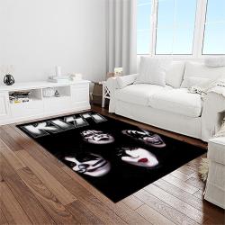 kiss rock band music retangle carpet area rug home decor best gift for fan and friends light room as84
