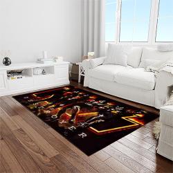 kiss rock band music retangle carpet area rug home decor best gift for fan and friends light room as89
