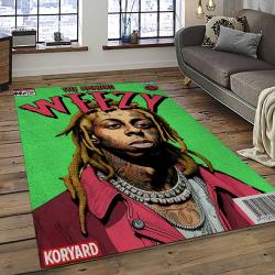 Lil Wayne Rapper Hiphop Music Rap Carpet Area Rug Home Decor Gift For Fans Gift For Friends LIL24