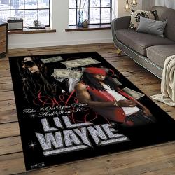 Lil Wayne Rapper Hiphop Music Rap Carpet Area Rug Home Decor Gift For Fans Gift For Friends LIL35