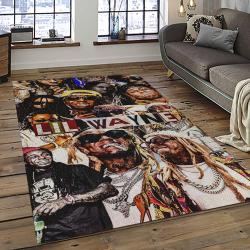 Lil Wayne Rapper Hiphop Music Rap Carpet Area Rug Home Decor Gift For Fans Gift For Friends LIL41