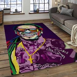Lil Wayne Rapper Hiphop Music Rap Carpet Area Rug Home Decor Gift For Fans Gift For Friends LIL7
