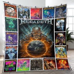 Megadeth Thrash Metal Band Music Rock Quilt Blanket Fleece Blanket Amazing Gift For Fans Room Decor MH1