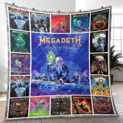 Megadeth Thrash Metal Band Music Rock Quilt Blanket Fleece Blanket Amazing Gift For Fans Room Decor MH2