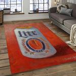 miller lite american style beer retangle carpet area rug home decor gift best present for friends dark room ml22