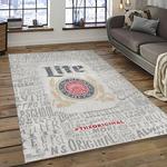 miller lite american style beer retangle carpet area rug home decor gift best present for friends dark room ml43