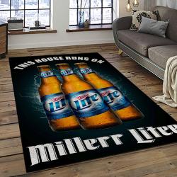 Miller Lite American Style Beer Retangle Carpet Area Rug Home Decor Gift Best Present For Friends ML50