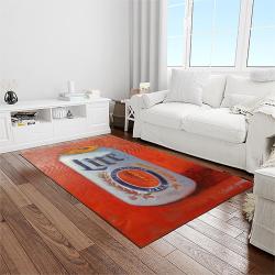 miller lite american style beer retangle carpet area rug home decor gift best present for friends light room ml22