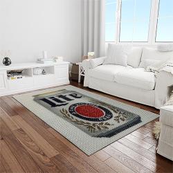 miller lite american style beer retangle carpet area rug home decor gift best present for friends light room ml23