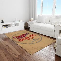 miller lite american style beer retangle carpet area rug home decor gift best present for friends light room ml32