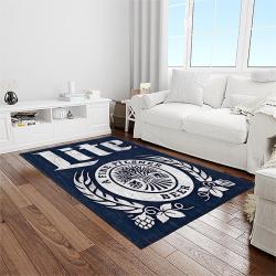 miller lite american style beer retangle carpet area rug home decor gift best present for friends light room ml42