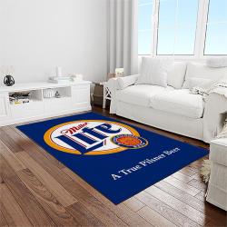miller lite american style beer retangle carpet area rug home decor gift best present for friends light room ml46