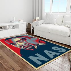 nasir rapper hiphop music retangle carpet area rug home decor best gift for fan and friends light room na12
