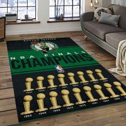 NBA Boston Celtics Rectangle Rug Personalized Non-Slip Carpet Gift For Basketball Fans BC65