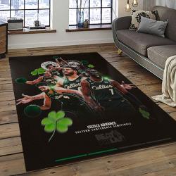NBA Boston Celtics Rectangle Rug Personalized Non-Slip Carpet Gift For Basketball Fans BC92