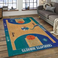 NBA Charlotte Hornets Rectangle Rug Personalized Non-Slip Carpet Gift For Basketball Fans CH67