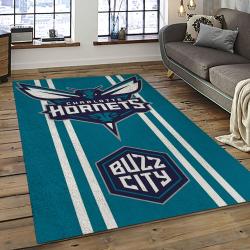 NBA Charlotte Hornets Rectangle Rug Personalized Non-Slip Carpet Gift For Basketball Fans CH70