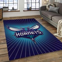 NBA Charlotte Hornets Rectangle Rug Personalized Non-Slip Carpet Gift For Basketball Fans CH73