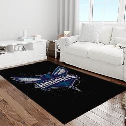 nba charlotte hornets basketball team logo sport carpet area rug home decor best gift for friends light room ch62