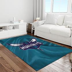 nba charlotte hornets basketball team logo sport carpet area rug home decor best gift for friends light room ch64