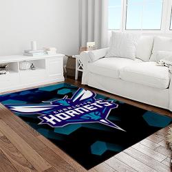 nba charlotte hornets basketball team logo sport carpet area rug home decor best gift for friends light room ch71