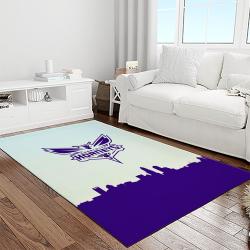 nba charlotte hornets basketball team logo sport carpet area rug home decor best gift for friends light room ch75