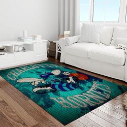 nba charlotte hornets basketball team logo sport carpet area rug home decor best gift for friends light room ch82